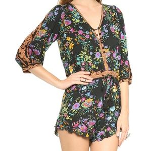Spell & the Gypsy Gypsy Queen Black Romper Sz XS